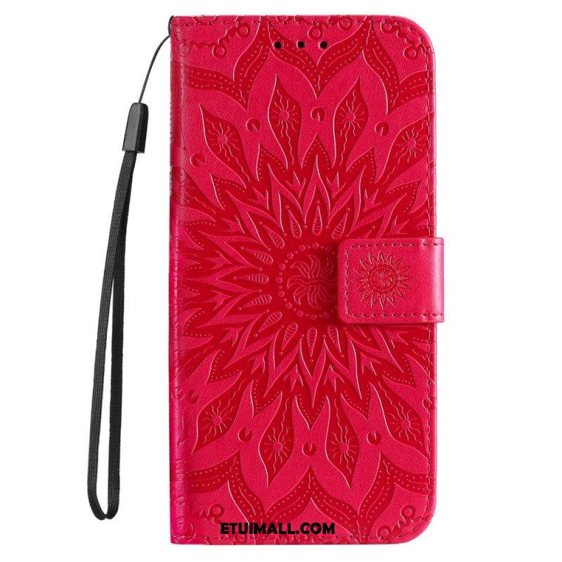 Etui Folio do Xiaomi 12T / 12T Pro z Łańcuch Paskowata Mandala