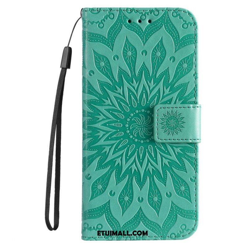 Etui Folio do Xiaomi 12T / 12T Pro z Łańcuch Paskowata Mandala