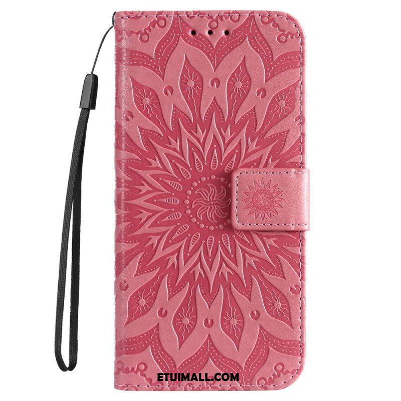 Etui Folio do Xiaomi 12T / 12T Pro z Łańcuch Paskowata Mandala