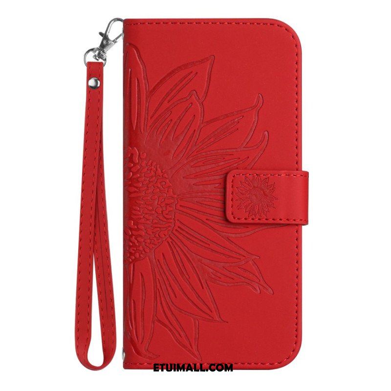 Etui Folio do Xiaomi 13 Kwiat Z Smyczem