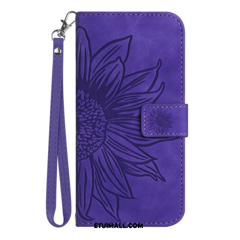 Etui Folio do Xiaomi 13 Kwiat Z Smyczem