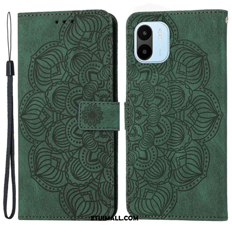 Etui Folio do Xiaomi Redmi A1 z Łańcuch Paskowata Mandala