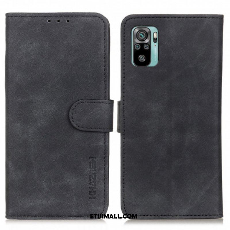 Etui Folio do Xiaomi Redmi Note 10 / 10S Khazneh Efekt Skóry W Stylu Vintage