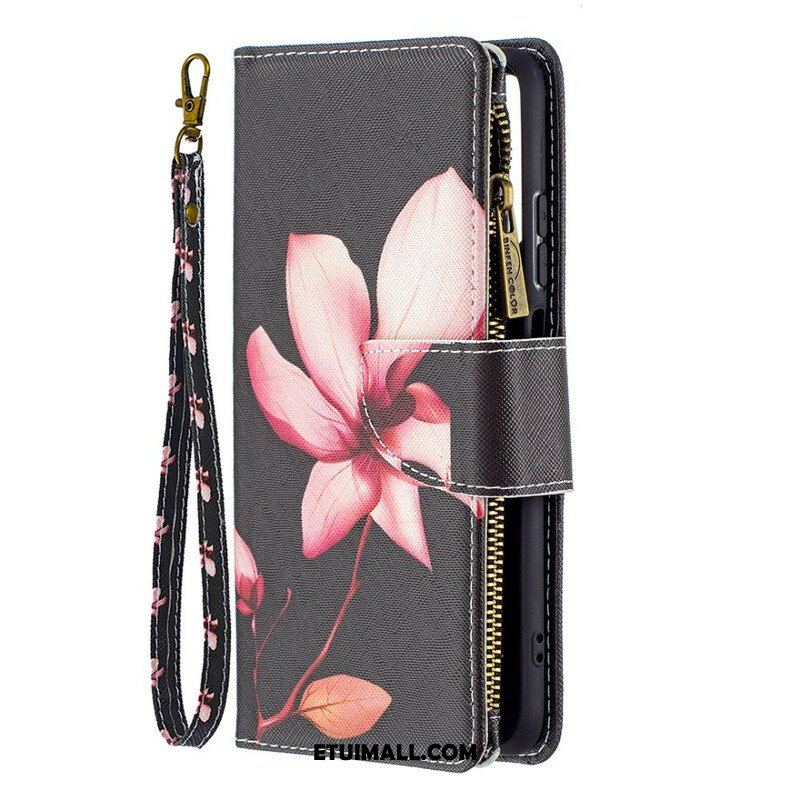 Etui Folio do Xiaomi Redmi Note 10 / 10S Kieszonka Zapinana Na Zamek W Kwiaty