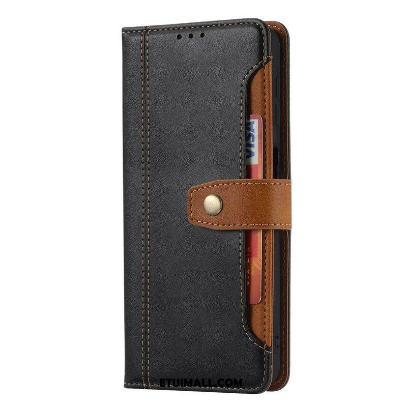 Etui Folio do Xiaomi Redmi Note 10 / 10S Przedni Uchwyt Na Kartę I Pasek