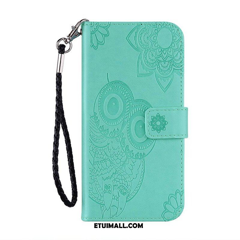 Etui Folio do Xiaomi Redmi Note 10 / 10S Sowa Mandala I Smycz