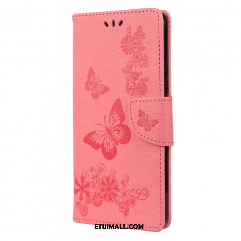 Etui Folio do Xiaomi Redmi Note 10 / 10S Tylko Motyle Ze Smyczą