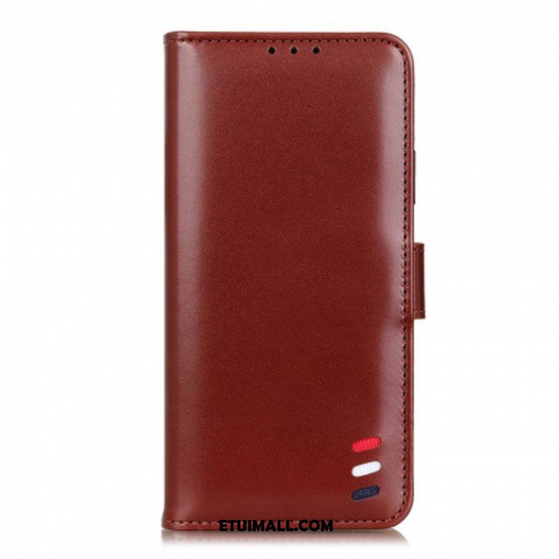 Etui Folio do Xiaomi Redmi Note 10 5G Trójkolorowy Efekt Skóry