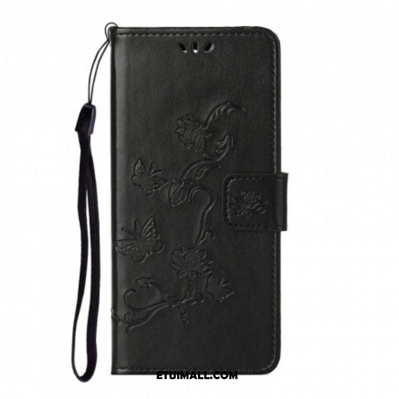 Etui Folio do Xiaomi Redmi Note 10 Pro Motyle I Kwiaty