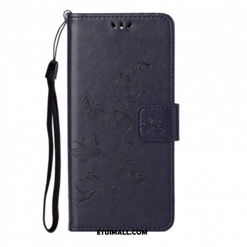 Etui Folio do Xiaomi Redmi Note 10 Pro Motyle I Kwiaty