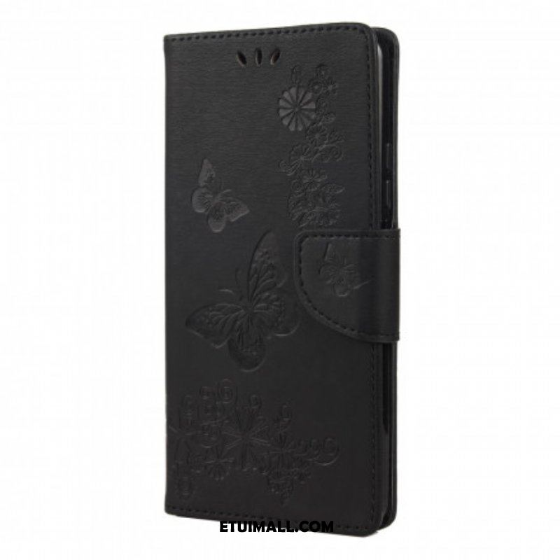 Etui Folio do Xiaomi Redmi Note 10 Pro Tylko Motyle Ze Smyczą