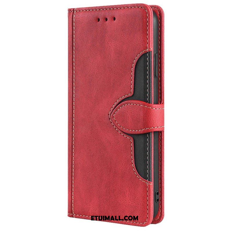 Etui Folio do Xiaomi Redmi Note 11 / 11S Dwukolorowa Stylowa Sztuczna Skóra