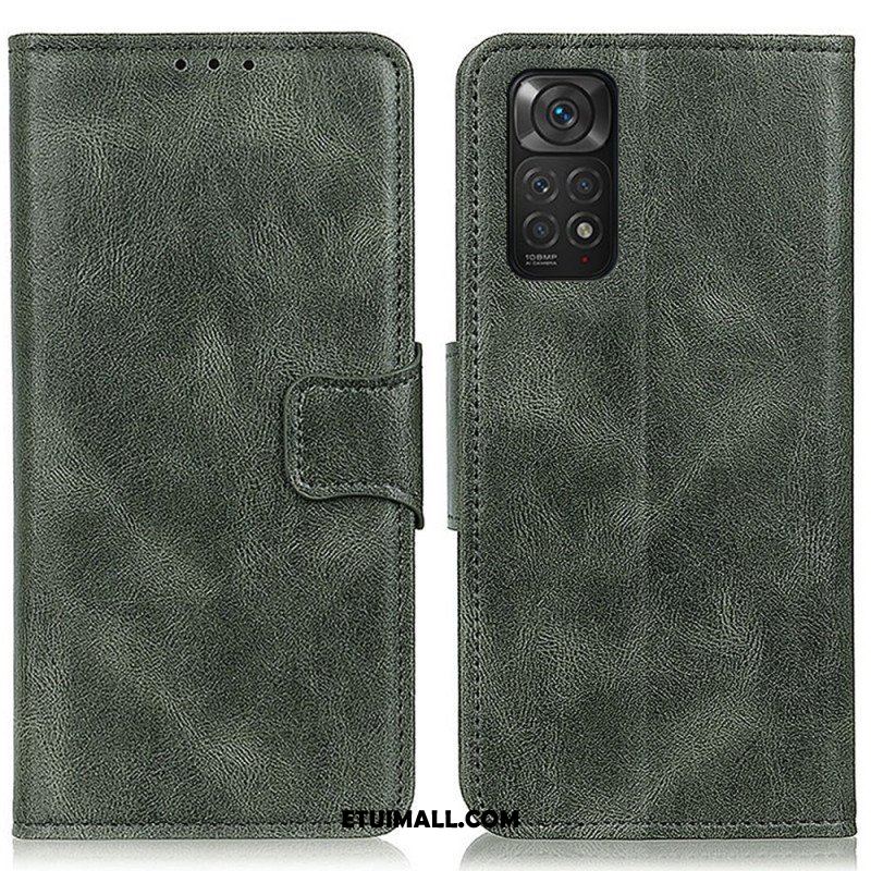 Etui Folio do Xiaomi Redmi Note 11 / 11S Dwustronne Zapięcie Z Efektem Skóry