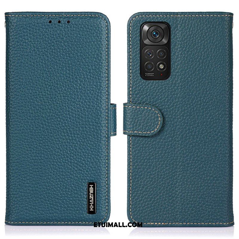 Etui Folio do Xiaomi Redmi Note 11 / 11S Khazneh Skóra Liczi