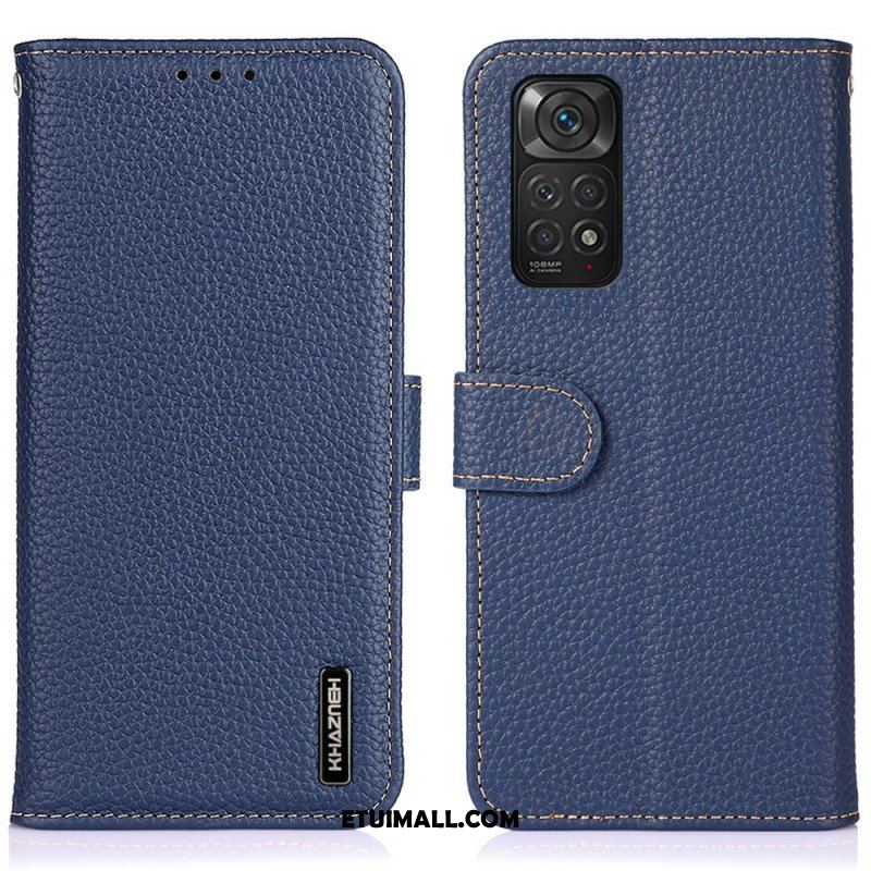 Etui Folio do Xiaomi Redmi Note 11 / 11S Khazneh Skóra Liczi