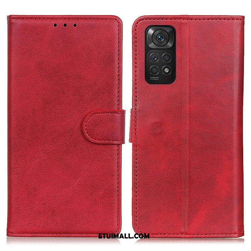 Etui Folio do Xiaomi Redmi Note 11 / 11S Retro Matowy Efekt Skóry