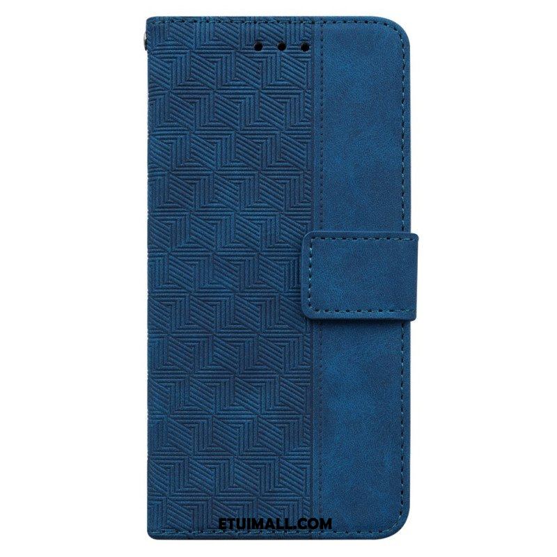 Etui Folio do Xiaomi Redmi Note 11 / 11S z Łańcuch Pasiasty Wzór