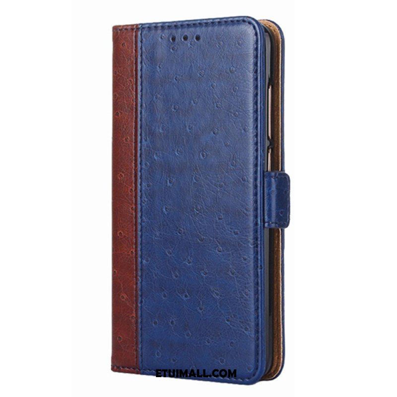 Etui Folio do Xiaomi Redmi Note 11 Pro / 11 Pro 5G Tekstura Skóry Strusia