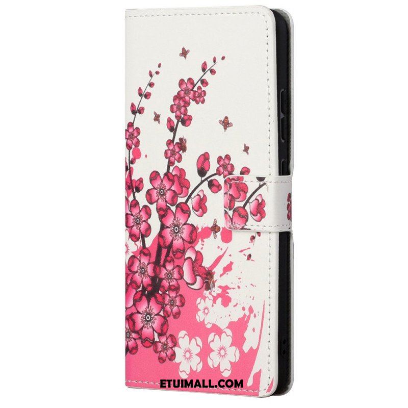 Etui Folio do Xiaomi Redmi Note 11 Pro / 11 Pro 5G Tropikalne Kwiaty