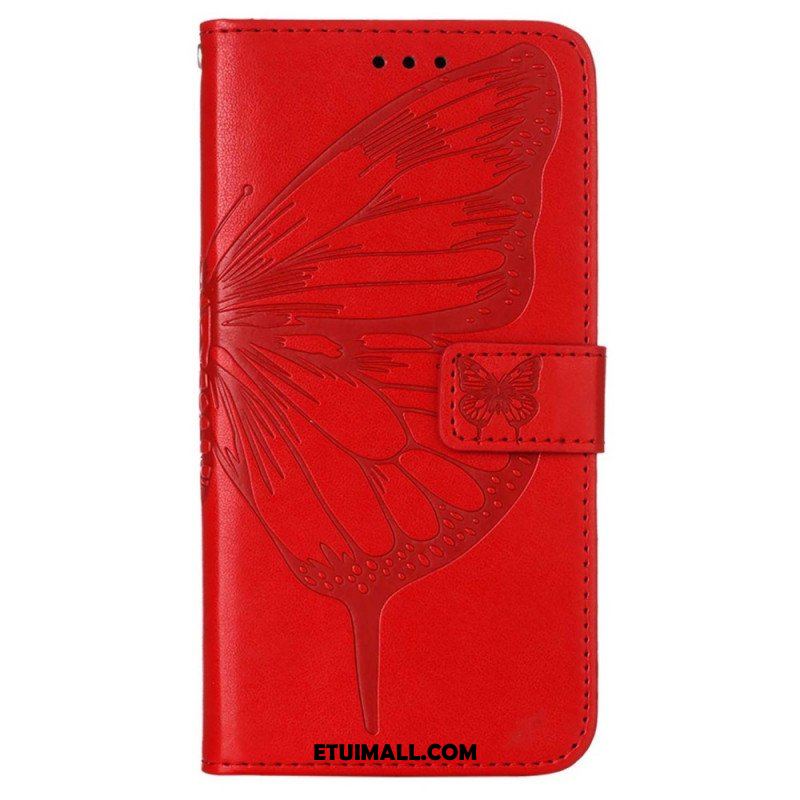 Etui Folio do Xiaomi Redmi Note 11 Pro Plus 5G Projekt Motyla Ze Smyczą