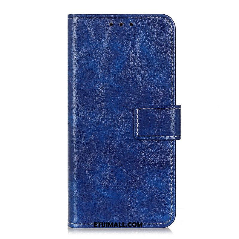 Etui Folio do Xiaomi Redmi Note 12 4G Lakierowana Z Widocznymi Szwami