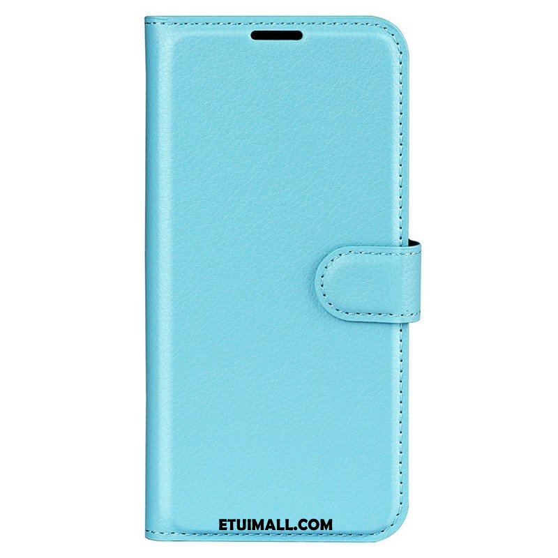 Etui Folio do Xiaomi Redmi Note 12 5G Klasyczny Efekt Skóry Liczi