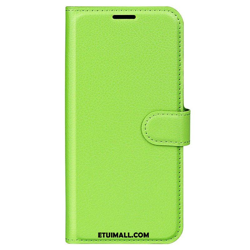 Etui Folio do Xiaomi Redmi Note 12 5G Klasyczny Efekt Skóry Liczi