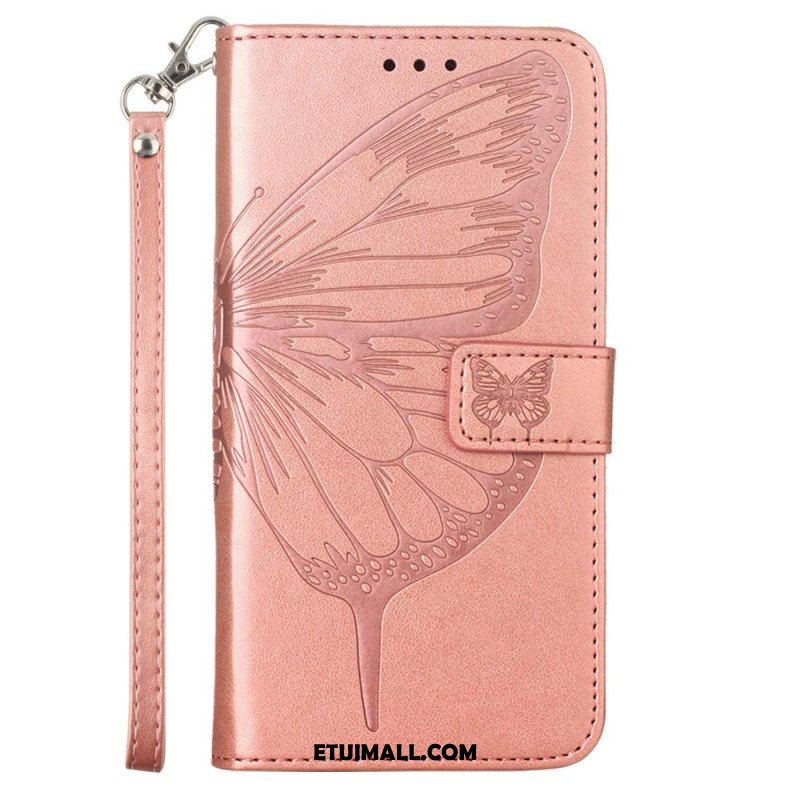 Etui Folio do Xiaomi Redmi Note 12 5G Kwiatowy Motyl