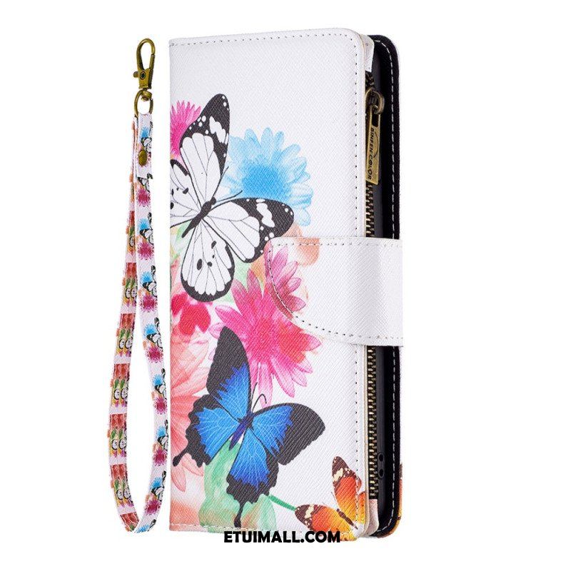 Etui Folio do Xiaomi Redmi Note 12 5G Portmonetka Motyle