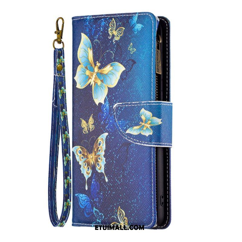 Etui Folio do Xiaomi Redmi Note 12 5G Portmonetka Motyle