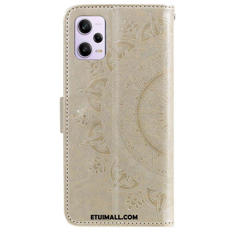 Etui Folio do Xiaomi Redmi Note 12 Pro Mandala Sun Ze Smyczą