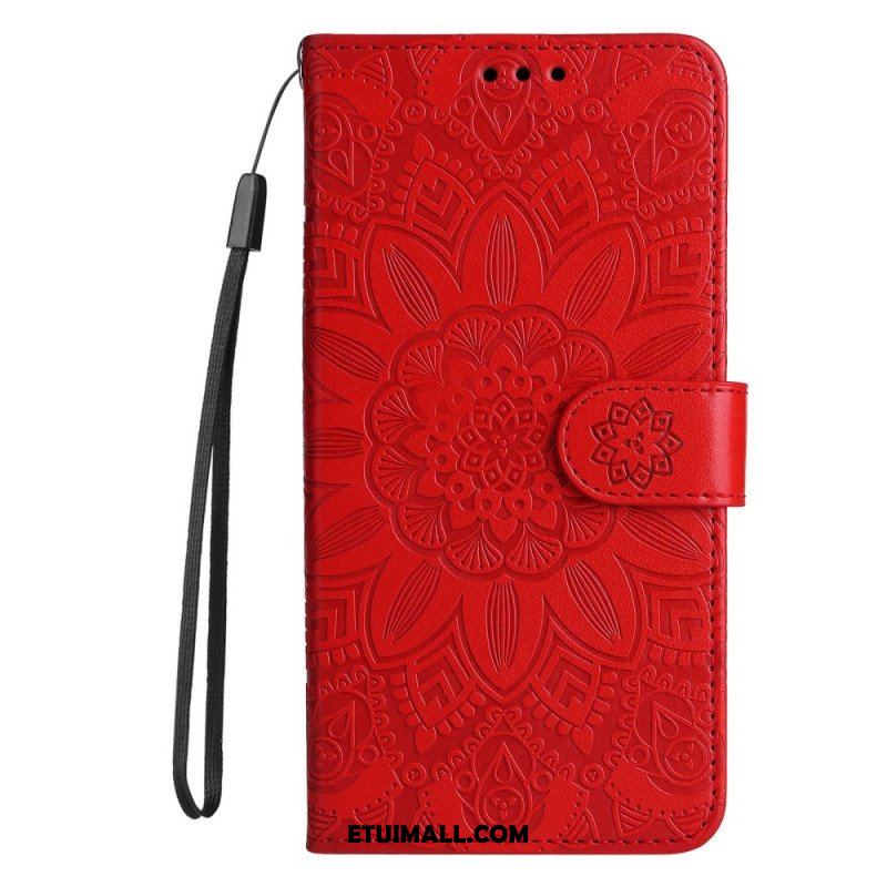 Etui Folio do Xiaomi Redmi Note 12 Pro Plus z Łańcuch Dekoracja Mandali Z Paskiem