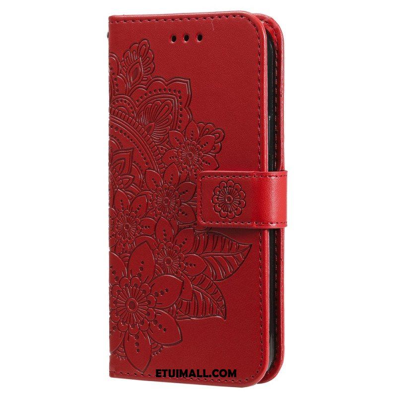 Etui Folio do Xiaomi Redmi Note 12 Pro Plus z Łańcuch Mandala Kwiatowa Na Pasku