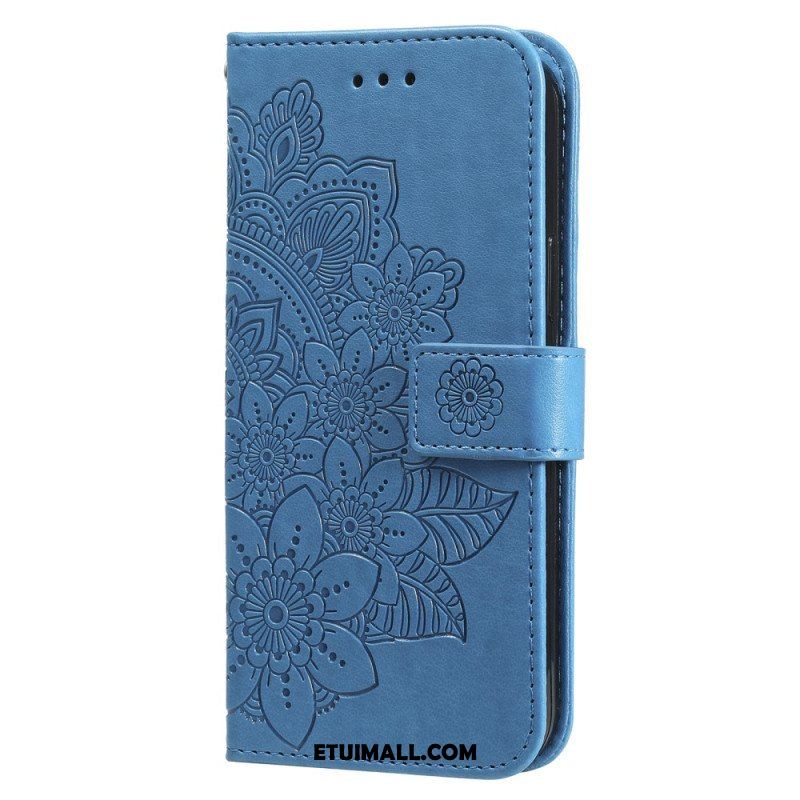 Etui Folio do Xiaomi Redmi Note 12 Pro Plus z Łańcuch Mandala Kwiatowa Na Pasku