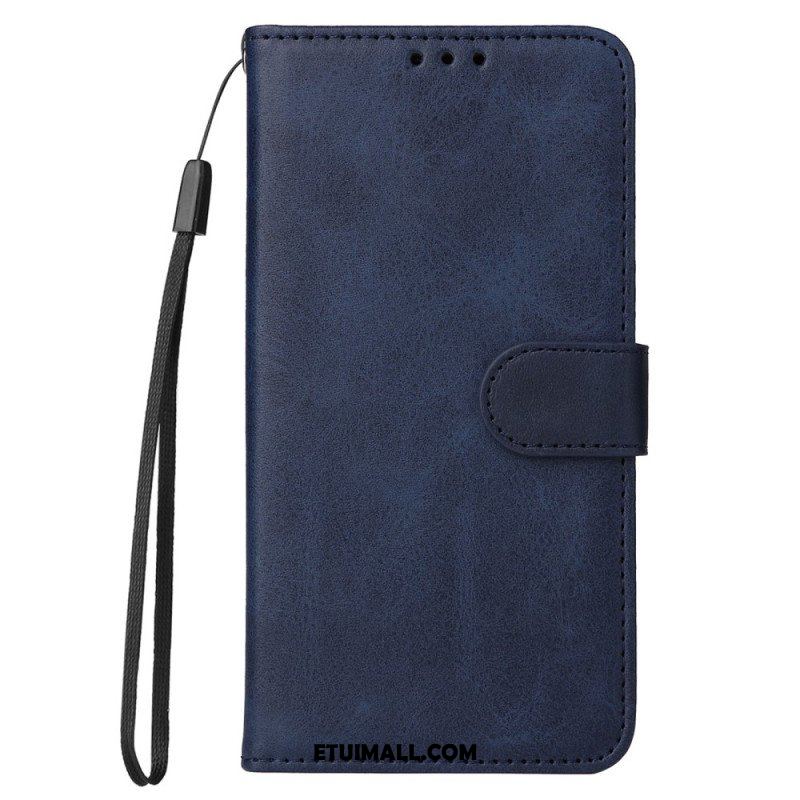 Etui Folio do Xiaomi Redmi Note 12 Pro Plus z Łańcuch Zwykły Z Paskiem