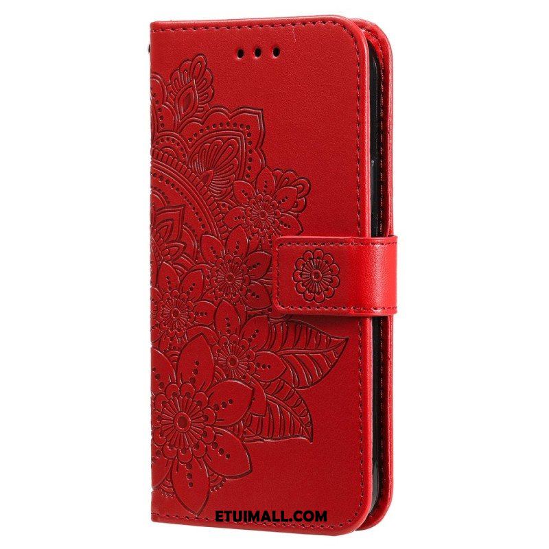 Etui Folio do Xiaomi Redmi Note 12 Pro z Łańcuch Mandala Kwiatowa Na Pasku