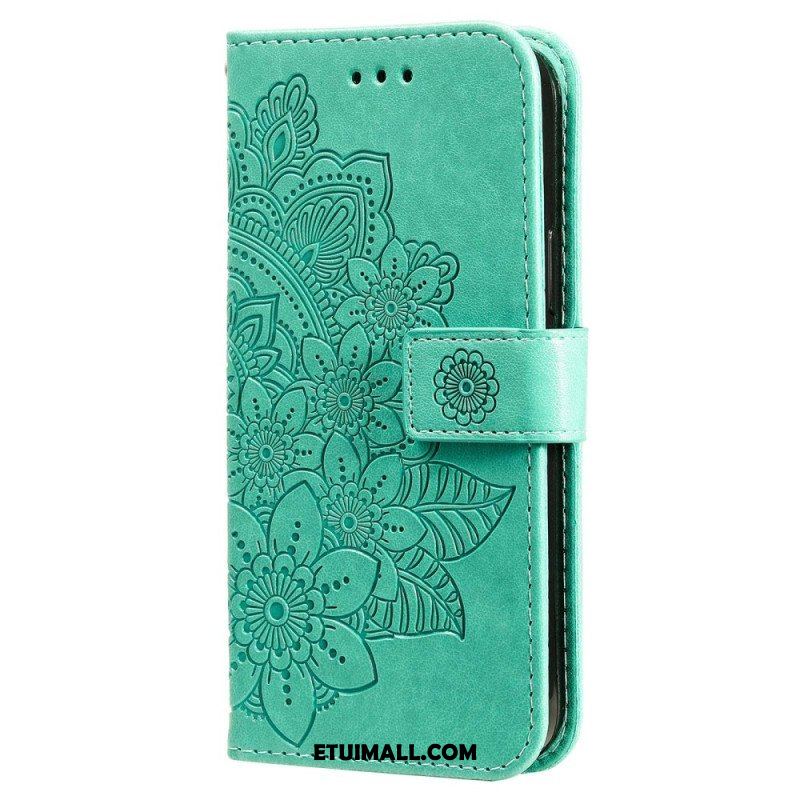 Etui Folio do Xiaomi Redmi Note 12 Pro z Łańcuch Mandala Kwiatowa Na Pasku