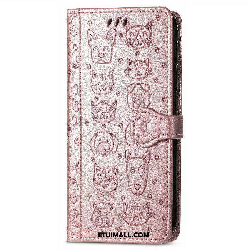 Etui Folio do iPhone 13 Mini Animowane Zwierzęta