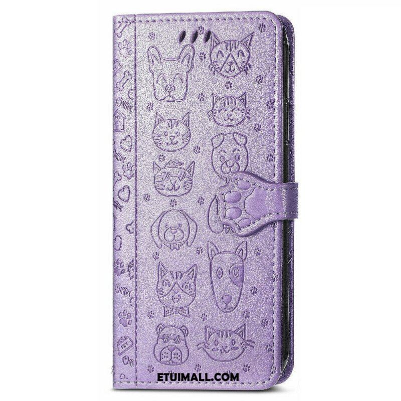 Etui Folio do iPhone 13 Mini Animowane Zwierzęta