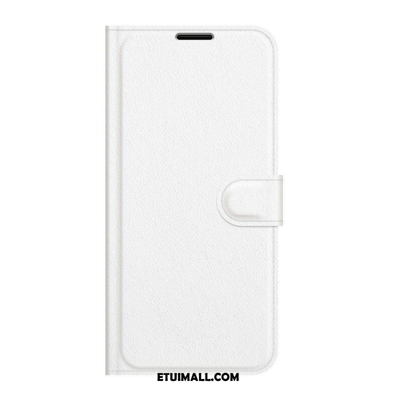 Etui Folio do iPhone 13 Mini Klasyczny Efekt Skóry Liczi