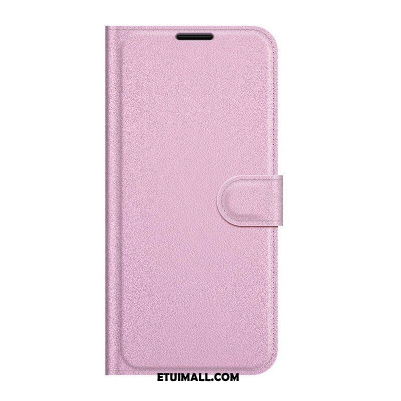 Etui Folio do iPhone 13 Mini Klasyczny Efekt Skóry Liczi