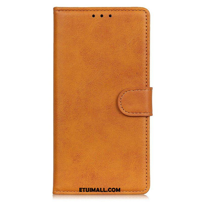 Etui Folio do iPhone 13 Mini Retro Matowy Efekt Skóry