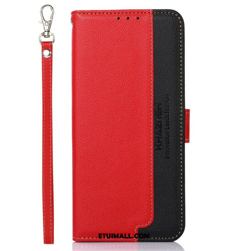 Etui Folio do iPhone 13 Mini Rfid Khazneh W Stylu Liczi