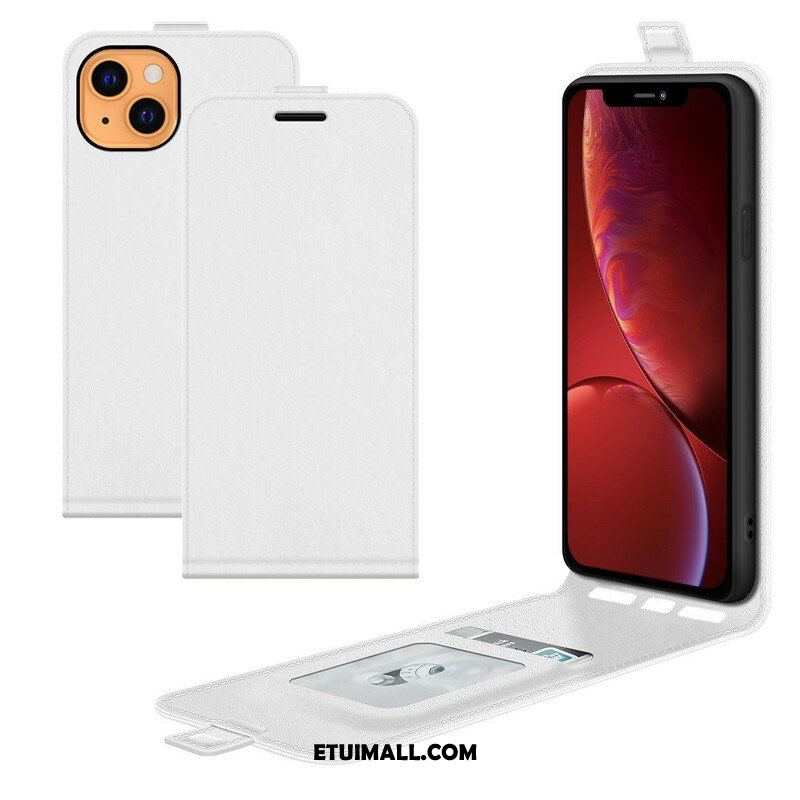 Etui Folio do iPhone 13 Mini Skórzany Futerał Pionowy Efekt Skóry Z Klapką