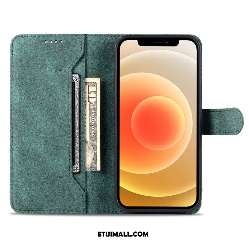 Etui Folio do iPhone 14 Plus Efekt Skóry Azns