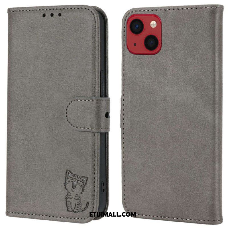 Etui Folio do iPhone 14 Plus Kotek