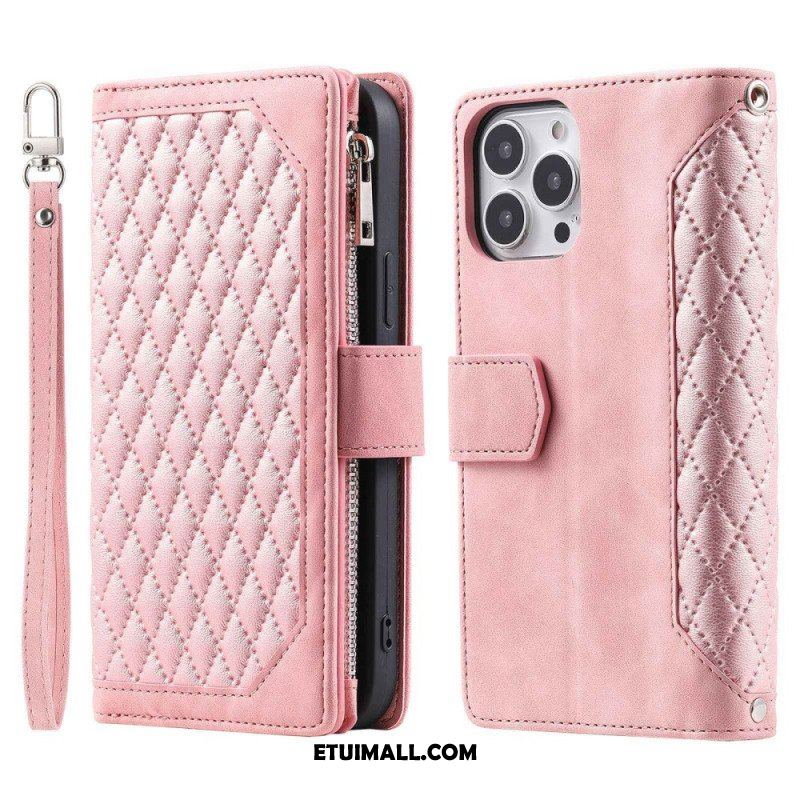 Etui Folio do iPhone 14 Plus Pikowany Styl