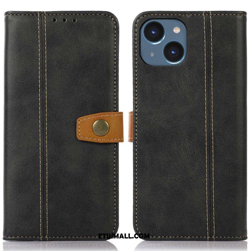 Etui Folio do iPhone 14 Plus Taśma Tapicerska