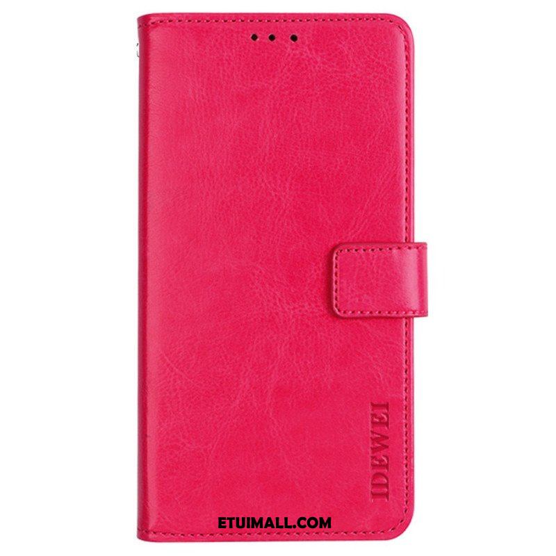 Etui Folio do iPhone 14 Pro Imitacja Skóry Idewei