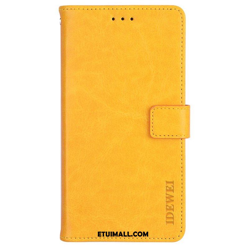 Etui Folio do iPhone 14 Pro Imitacja Skóry Idewei